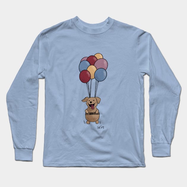 Balloon Adventure - Dog Long Sleeve T-Shirt by SRSigs